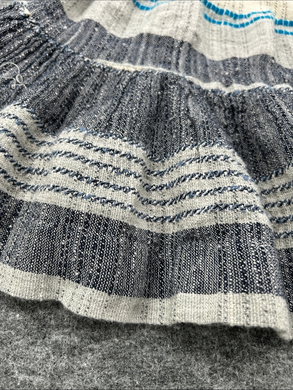 Free People Women’s Cozy Striped Mini Dress in an ivory and blue combo Size XS - Picture 4 of 14